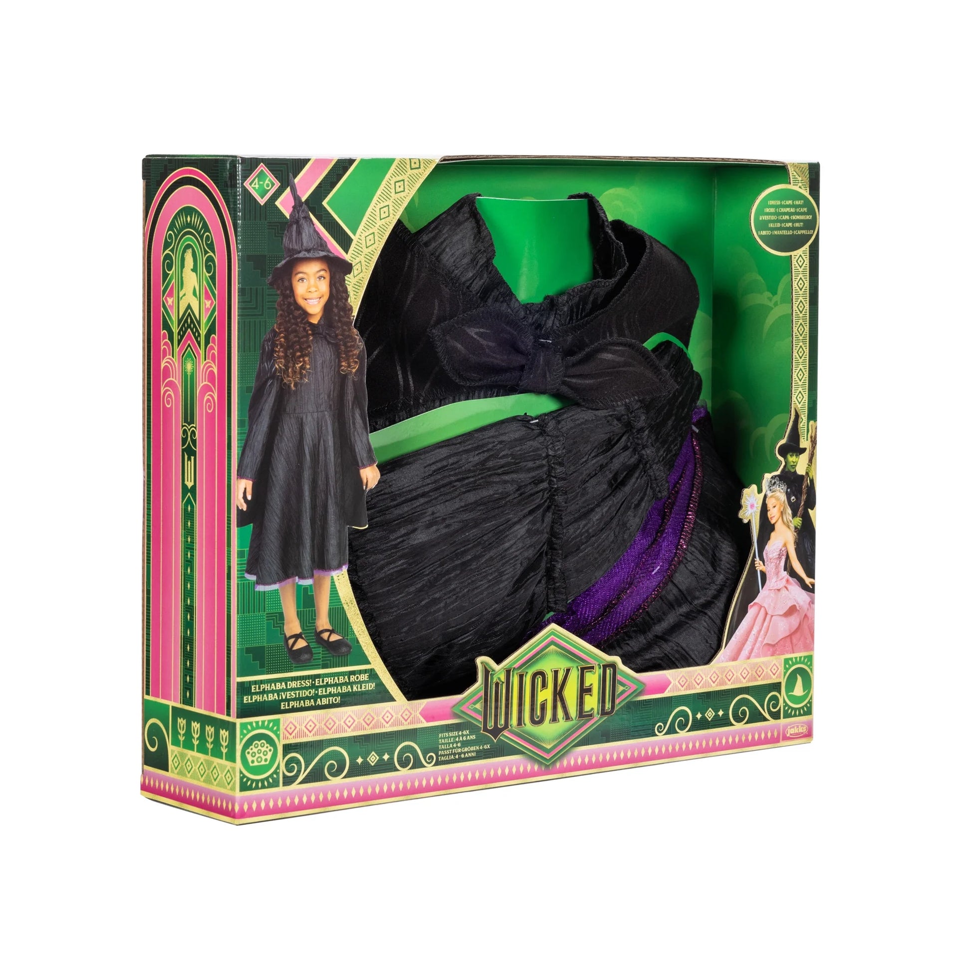 New in Box~ Wicked Deluxe Elphaba Black Dress & Accessories