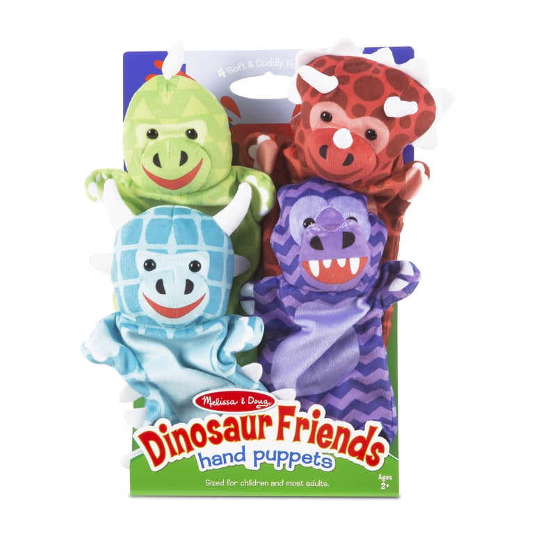 New~ Melissa & Doug Dinosaur Friends Hand Puppets (Set of 4)Dinosaur Friends