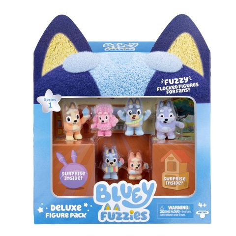 New~ Bluey Fuzzies Deluxe Figure Pack