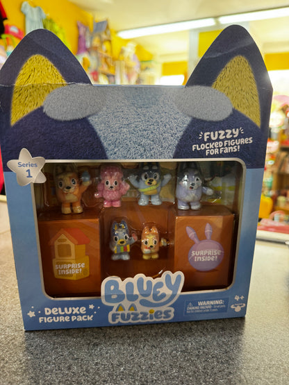 New~ Bluey Fuzzies Deluxe Figure Pack