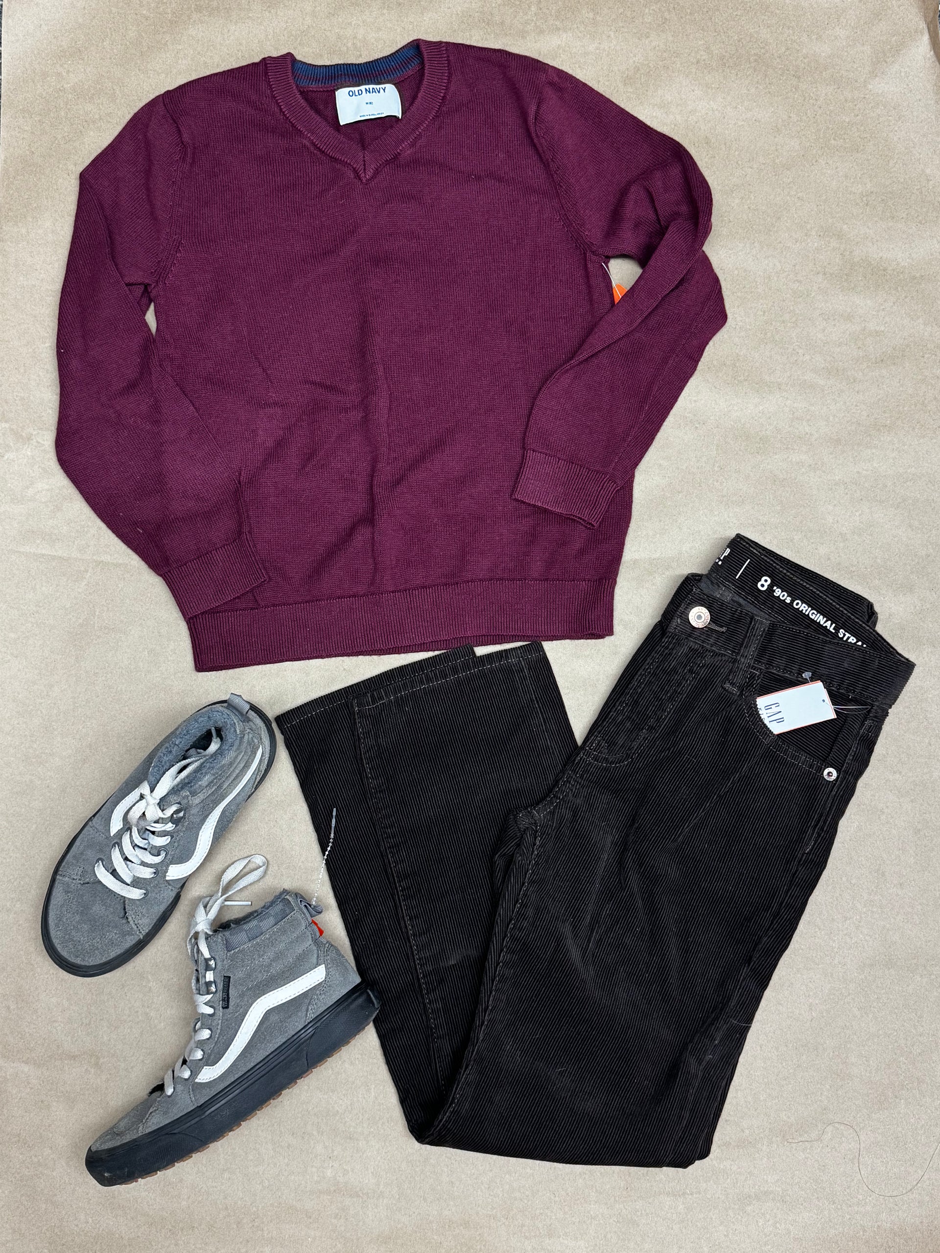 Boys 8 Sweater, pants, shoes (Fall Attire) Sz 8 & 2