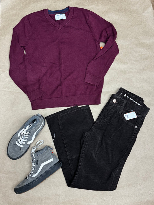 Boys 8 Sweater, pants, shoes (Fall Attire) Sz 8 & 2