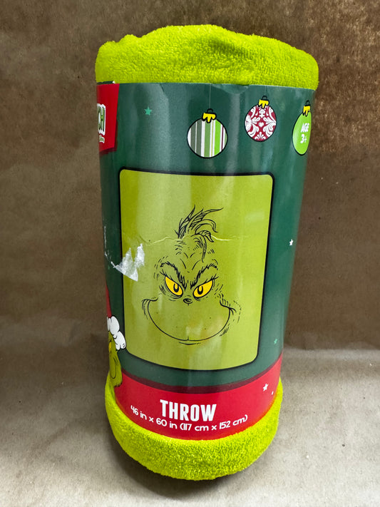 New Holiday Grinch Throw Blanket