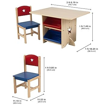 KidKraft Table & Chair set with Storage bins