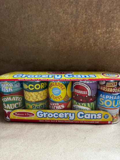 New Melissa & Doug Grocery Cans