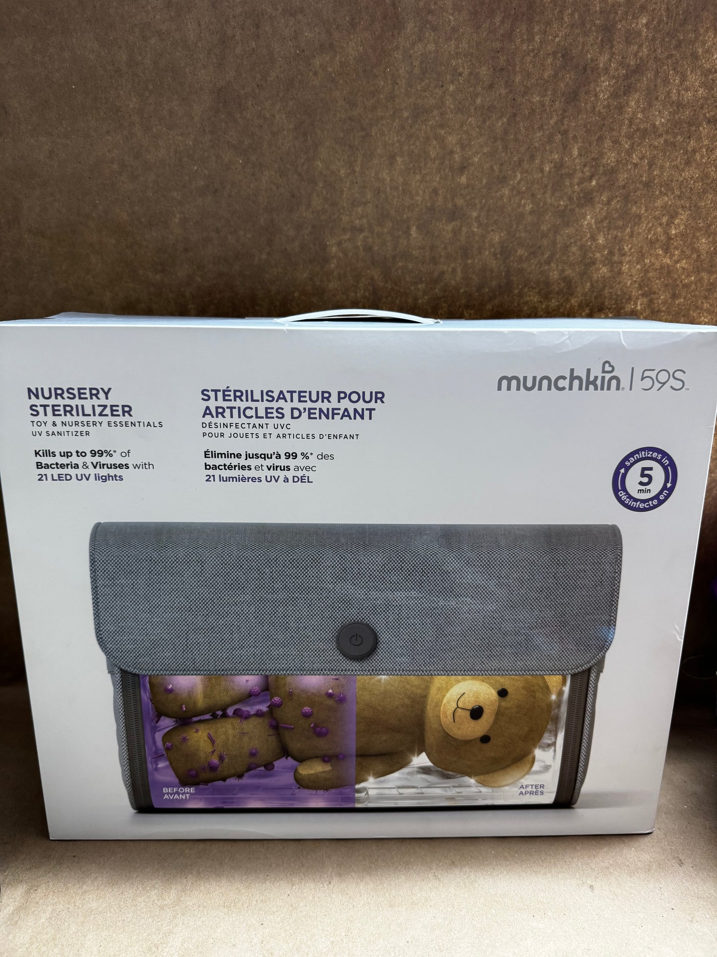 New Munchkin 59S UV Cleaning Bag, Grey