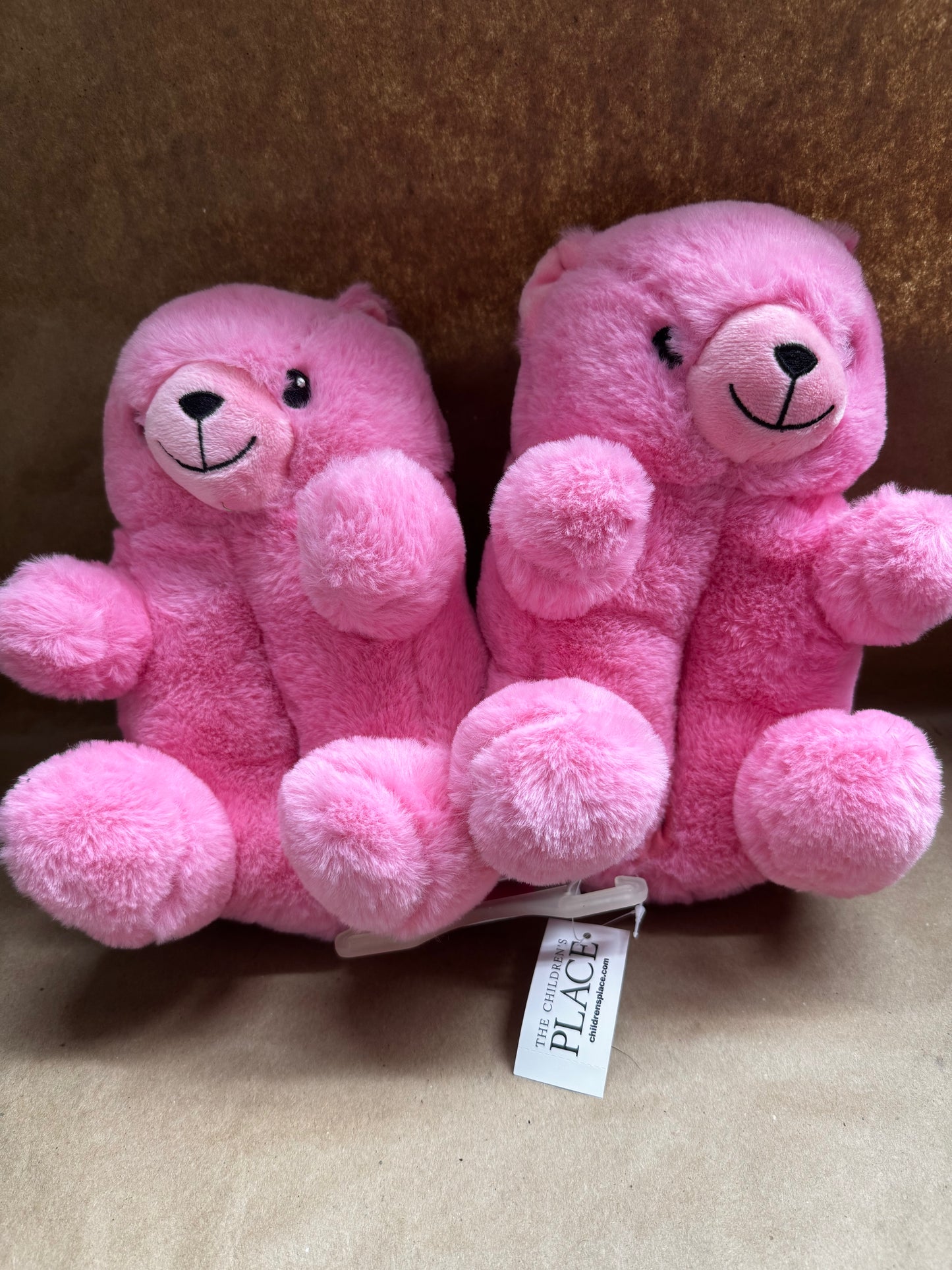 New Pink Bear Slippers