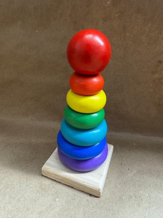 Mini  wooden Rainbow Stacker