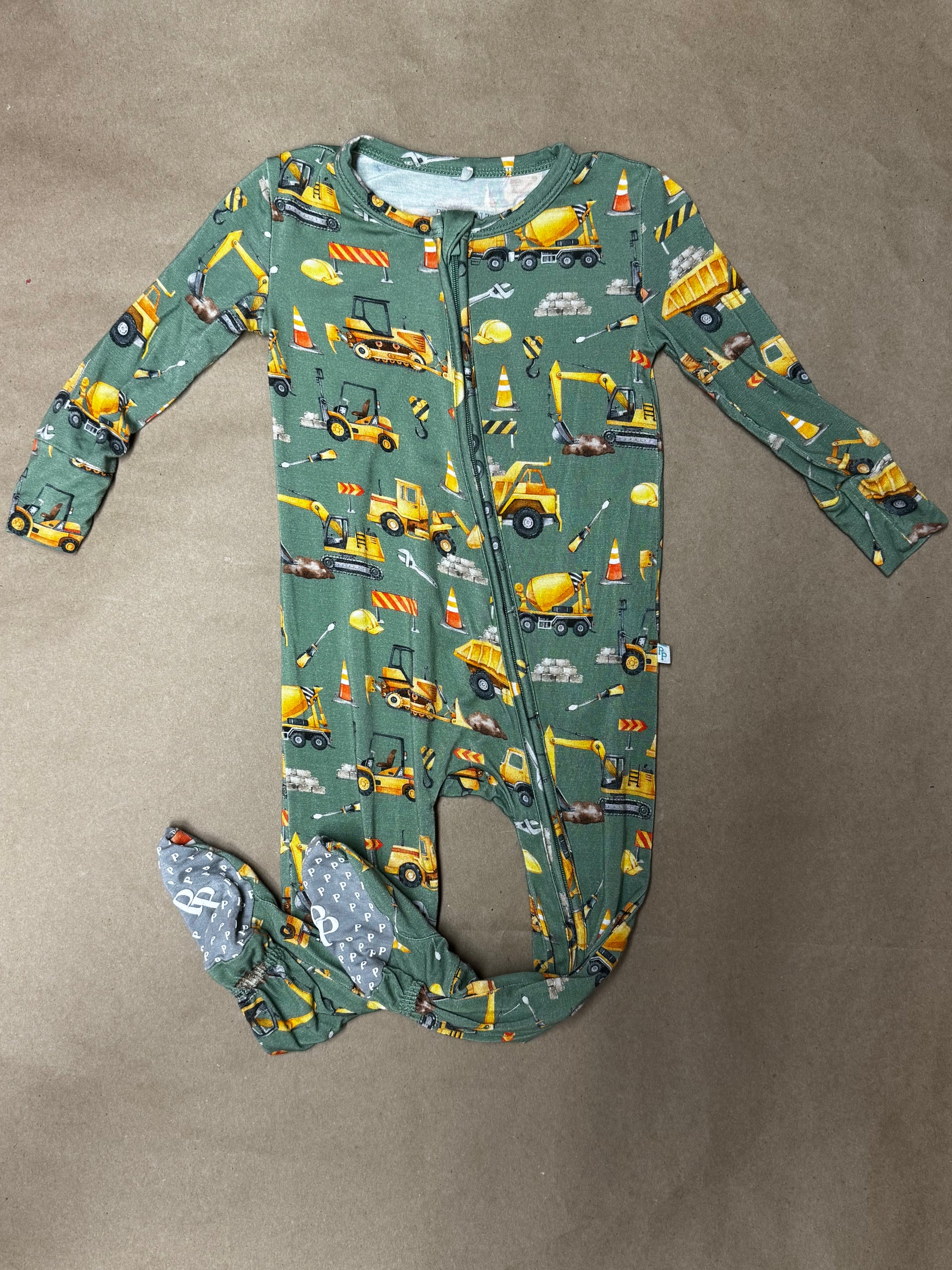 Posh Peanut Construction Print Pajamas