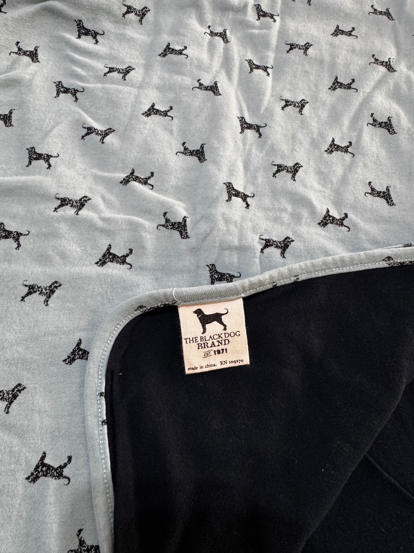 The Black Dog Receiving Blanket