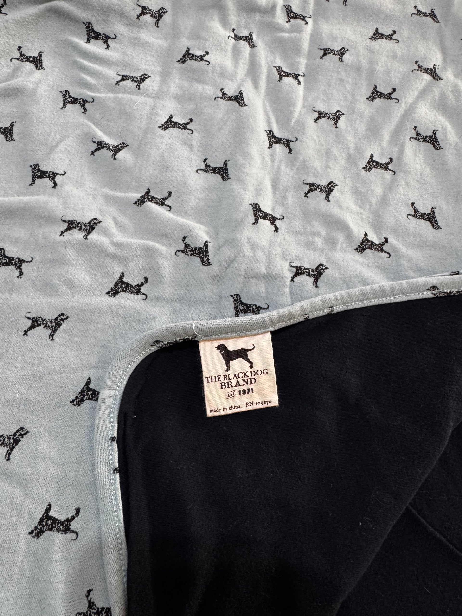 The Black Dog Receiving Blanket