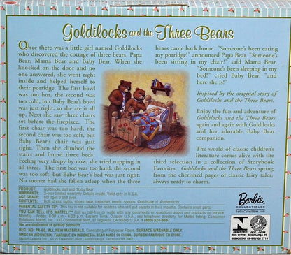 New Barbie Kelly “Goldilocks and the three Bears” collection Doll